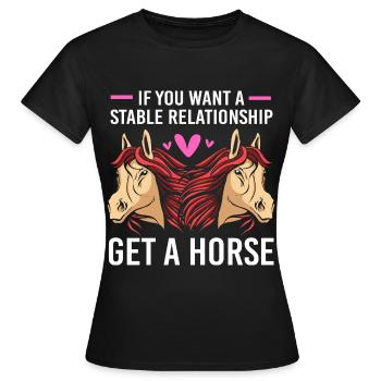 Courses de chevaux - T-shirt Femme - noir - Devant - AI Model Female 172 dark (172cm)