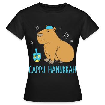 Hanukkah Chanukkah Hanukah - Frauen T-Shirt - Schwarz - Vorne - AI Model Female 172 dark (172cm)
