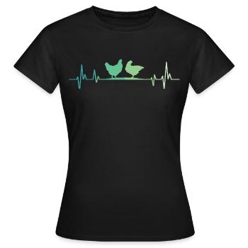Hennenherzschlag-Hennen - Frauen T-Shirt - Schwarz - Vorne - AI Model Female 172 dark (172cm)