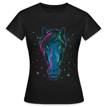 horse - Women's T-Shirt - black - Front - AI Model Female 172 dark (172cm)