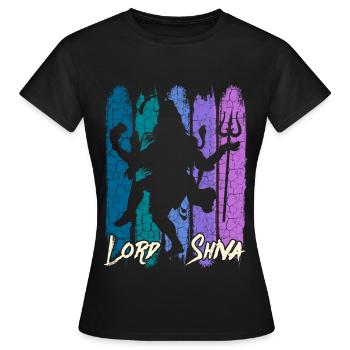 Dieu Shiva Hindouisme divinité - T-shirt Femme - noir - Devant - AI Model Female 172 dark (172cm)