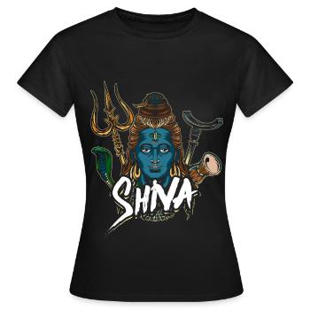 Don de divinité hindouisme Shiva - T-shirt Femme - noir - Devant - AI Model Female 172 dark (172cm)