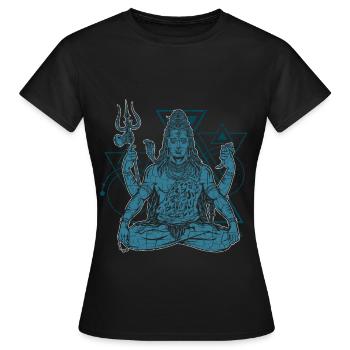 Shiva Hindu dieu Nataraja Bhairava - T-shirt Femme - noir - Devant - AI Model Female 172 dark (172cm)