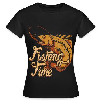 Pêche Pêche Pêche pêche pêche cadeau pêche - T-shirt Femme - noir - Devant - AI Model Female 172 dark (172cm)