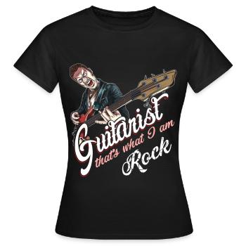 Guitariste Rockabilly - T-shirt Femme - noir - Devant - AI Model Female 172 dark (172cm)