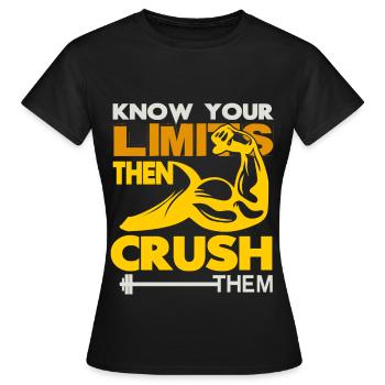 Body building - Women's T-Shirt - black - Front - AI Model Female 172 dark (172cm)