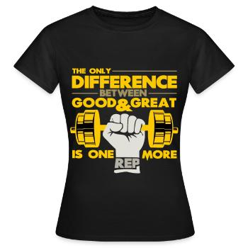 body builder - Women's T-Shirt - black - Front - AI Model Female 172 dark (172cm)