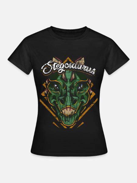 Stegosaurus - Frauen T-Shirt - Schwarz