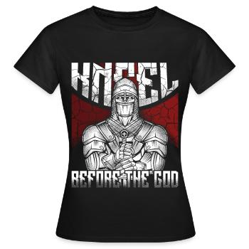 croisé - T-shirt Femme - noir - Devant - AI Model Female 172 dark (172cm)
