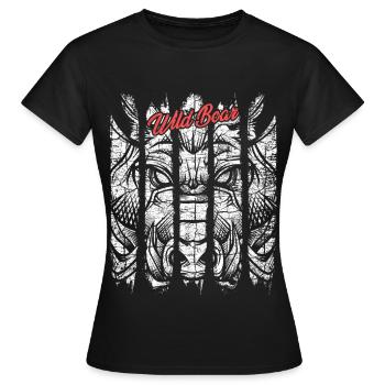Boar Modern Trendy Warthog - Women's T-Shirt - black - Front - AI Model Female 172 dark (172cm)