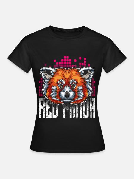Roter Panda - Frauen T-Shirt - Schwarz
