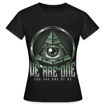 Œil de pyramide - T-shirt Femme - noir - Devant - AI Model Female 172 dark (172cm)