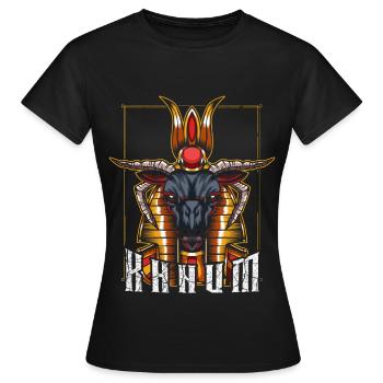 Chenemu Khnoum Dieu déité Fertilité Nil - T-shirt Femme - noir - Devant - AI Model Female 172 dark (172cm)