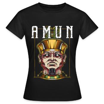 Divinité égyptienne Amon - T-shirt Femme - noir - Devant - AI Model Female 172 dark (172cm)