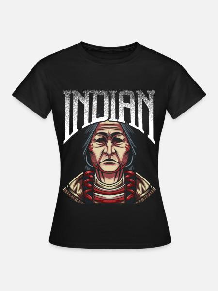 Indianer - Frauen T-Shirt - Schwarz