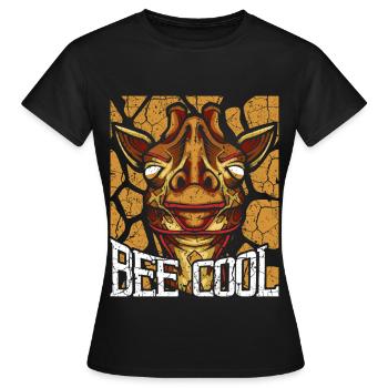 Giraffe Giraffen Muster Wildnis Wildtier Afrika - Frauen T-Shirt - Schwarz - Vorne - AI Model Female 172 dark (172cm)