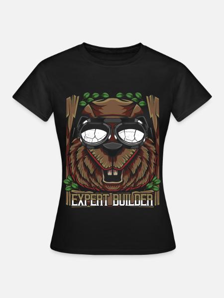 Trendy Biber - Frauen T-Shirt - Schwarz