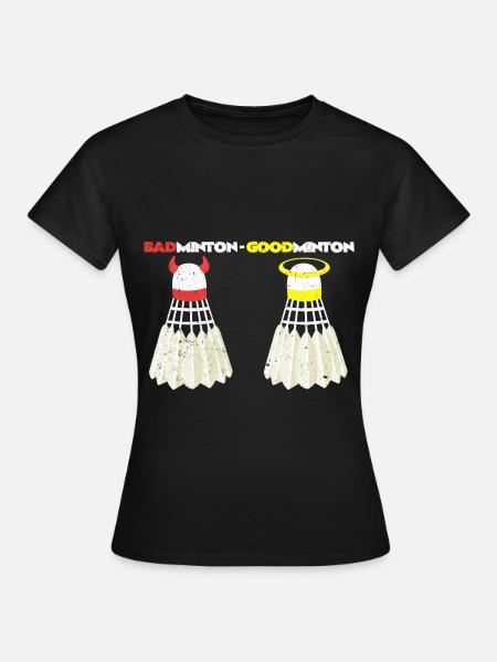 Jeu de flipper badminton badminton pun - T-shirt Femme - noir