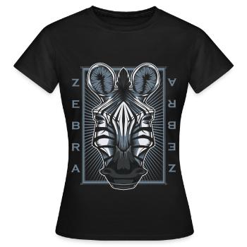 zèbre - T-shirt Femme - noir - Devant - AI Model Female 172 dark (172cm)