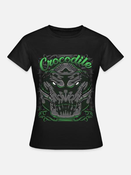 Krokodil - Frauen T-Shirt - Schwarz