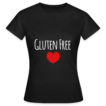 Sans gluten - Intolérance au gluten sans gluten - T-shirt Femme - noir - Devant - AI Model Female 172 dark (172cm)