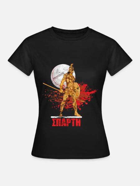 Sparta Krieger Lambda Schild - Frauen T-Shirt - Schwarz