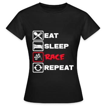 Pilote de course - T-shirt Femme - noir - Devant - AI Model Female 172 dark (172cm)
