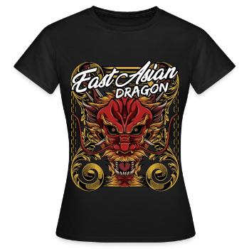 Dragon chinois | Long Fabuleux cadeau - T-shirt Femme - noir - Devant - AI Model Female 172 dark (172cm)