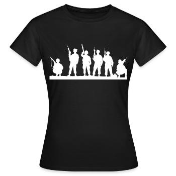 Militaires Militaire Ameh Forces spéciales Forces spéciales - T-shirt Femme - noir - Devant - AI Model Female 172 dark (172cm)