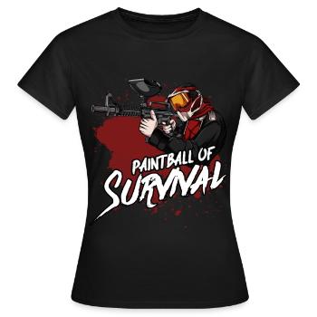 Joueur de paintball | Paintballer Xball cadeau - T-shirt Femme - noir - Devant - AI Model Female 172 dark (172cm)