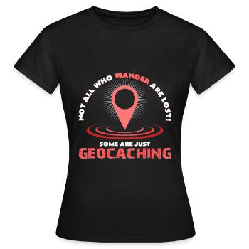 Geocaching - T-shirt Femme - noir - Devant - AI Model Female 172 dark (172cm)