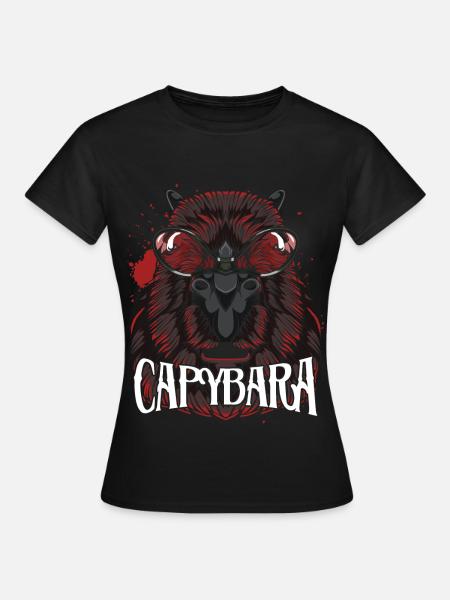 Capybara - Frauen T-Shirt - Schwarz