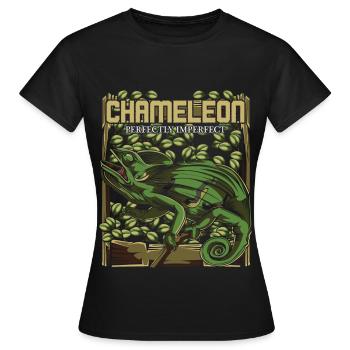 Chamäleon - Frauen T-Shirt - Schwarz - Vorne - AI Model Female 172 dark (172cm)
