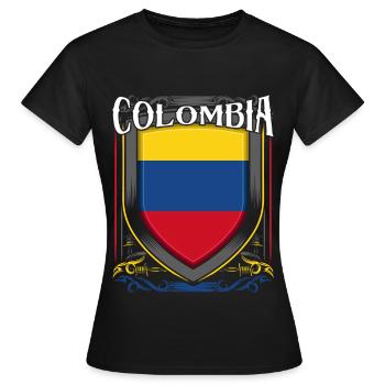 Colombie - T-shirt Femme - noir - Devant - AI Model Female 172 dark (172cm)
