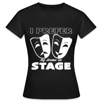théâtre - T-shirt Femme - noir - Devant - AI Model Female 172 dark (172cm)