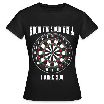 jeu de fléchettes - T-shirt Femme - noir - Devant - AI Model Female 172 dark (172cm)