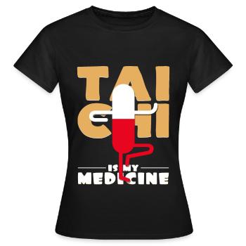 Tai chi - T-shirt Femme - noir - Devant - AI Model Female 172 dark (172cm)