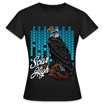 Modern Weißkopfseeadler Trendy Greifvogel Geschenk - Frauen T-Shirt - Schwarz - Vorne - AI Model Female 172 dark (172cm)