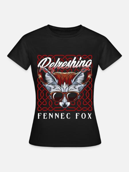 Fennek Fuchs - Frauen T-Shirt - Schwarz