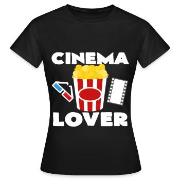 cinéma - T-shirt Femme - noir - Devant - AI Model Female 172 dark (172cm)