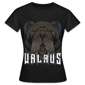 Walross - Frauen T-Shirt - Schwarz - Vorne - AI Model Female 172 dark (172cm)