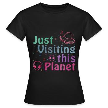Alien - T-shirt Femme - noir - Devant - AI Model Female 172 dark (172cm)