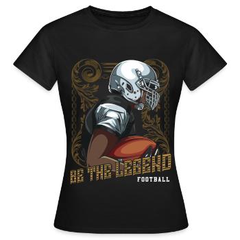 football - T-shirt Femme - noir - Devant - AI Model Female 172 dark (172cm)