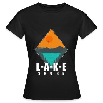 Lake Shore - T-shirt Femme - noir - Devant - AI Model Female 172 dark (172cm)