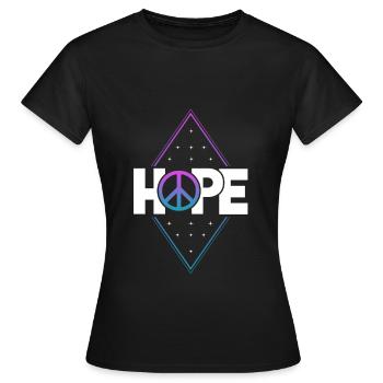 Hope - Women's T-Shirt - black - Front - AI Model Female 172 dark (172cm)