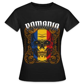 Roumanie - T-shirt Femme - noir - Devant - AI Model Female 172 dark (172cm)