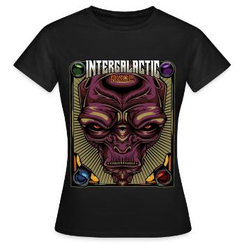 Intergalactic Race | Alien Außerirdischer Geschenk - Frauen T-Shirt - Schwarz - Vorne - AI Model Female 172 dark (172cm)