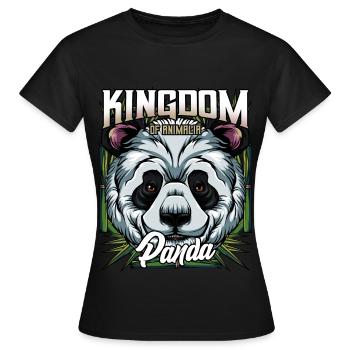 Panda Bear Bamboo Bear Grand cadeau de la faune Panda - T-shirt Femme - noir - Devant - AI Model Female 172 dark (172cm)