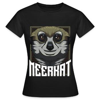 Suricate - T-shirt Femme - noir - Devant - AI Model Female 172 dark (172cm)