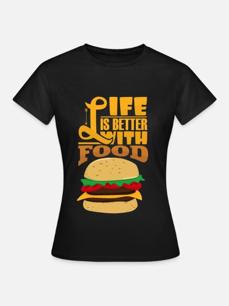 hamburger - T-shirt Femme - noir
